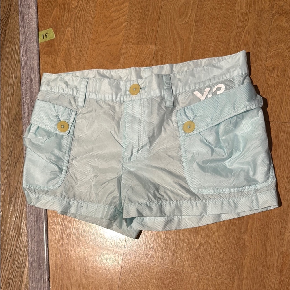 Y-3 Women's Light Blue Shorts